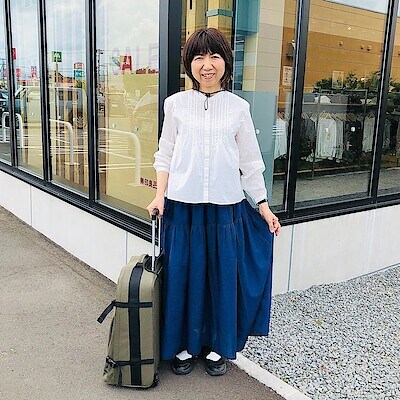 blurhms ブルーミン インディゴ ギャザースカート Mサイズ
